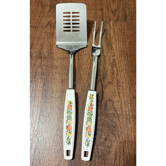 Vintage EKCO Slotted Spatula Turner Chromium Plated Nylon Spice of Life 12" MCM - Picture 2 of 7